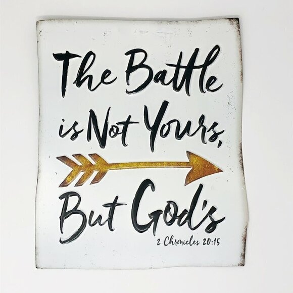 2 Chronicles 20:15 Metal Sign - Picture 1 of 8